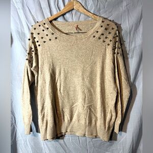 Sweewe Paris Studded Shoulder Sweater Sz XL